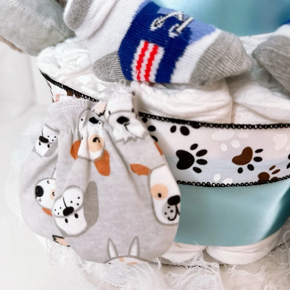 Puppy Diaper Cake, Baby Shower Gift